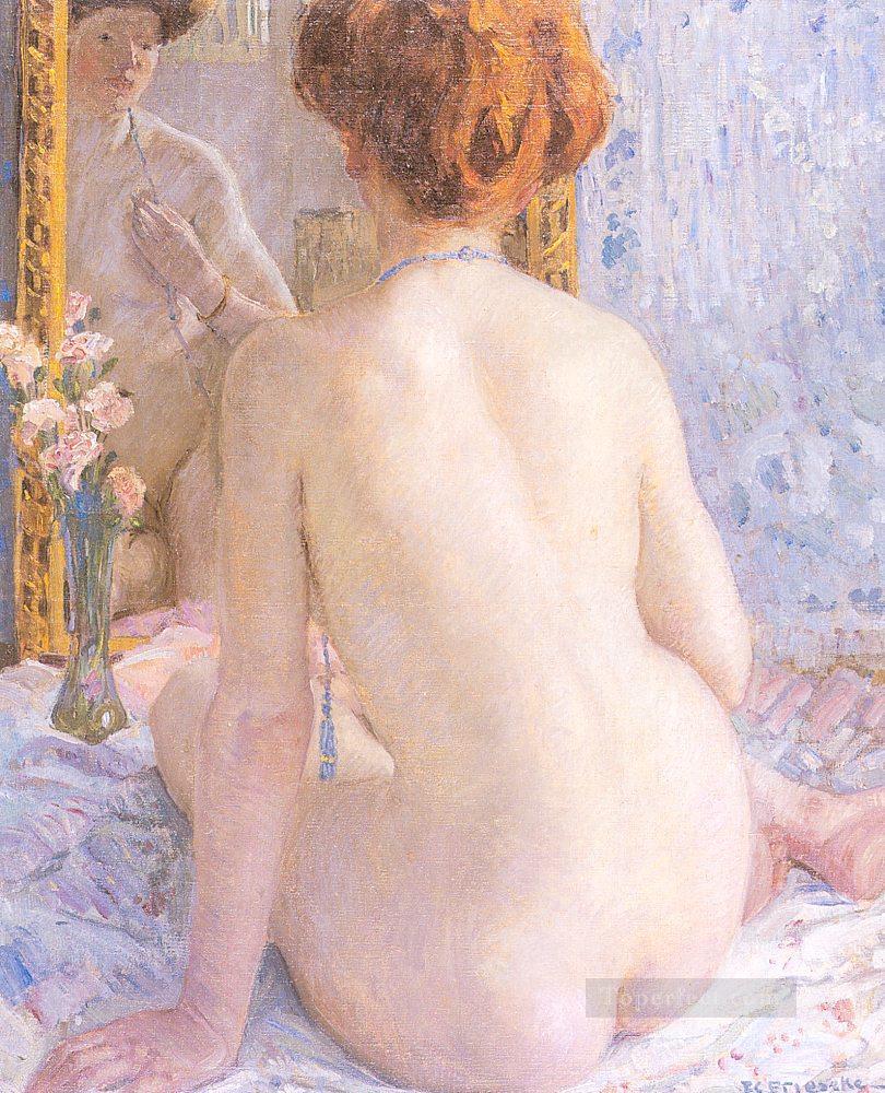 Reflections Marcelle Impressionist nude Frederick Carl Frieseke Oil Paintings